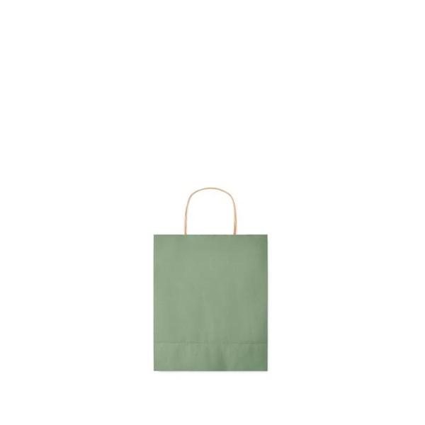 Obrázky: Papírová taška zelená 18x8x21cm, kroucená držadla, Obrázek 7