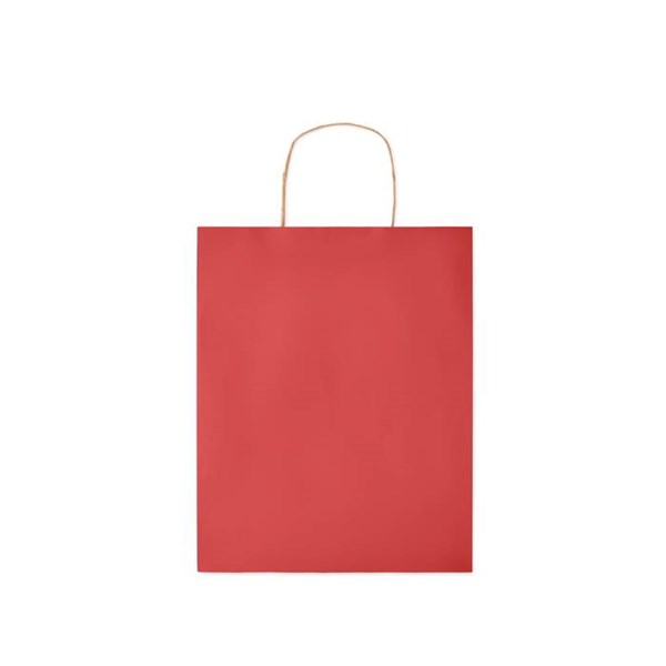 Obrázky: Papírová taška červená 25x11x32cm,kroucená držadla, Obrázek 3