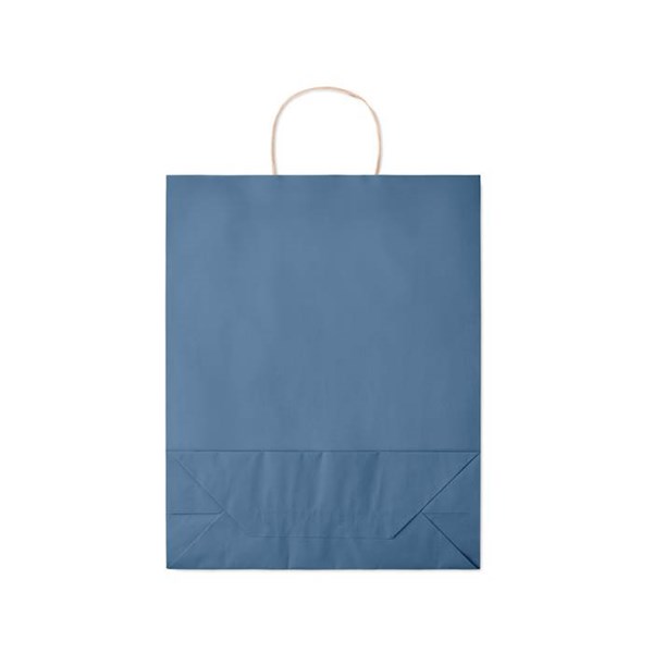 Obrázky: Papírová taška modrá 32x12x40cm, kroucená držadla, Obrázek 4