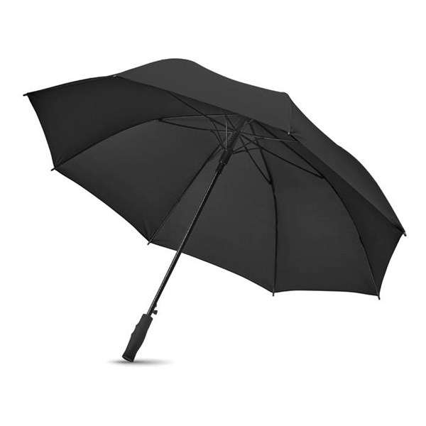 Obrázky: Manuální větruvzdorný černý deštník, Obrázek 4
