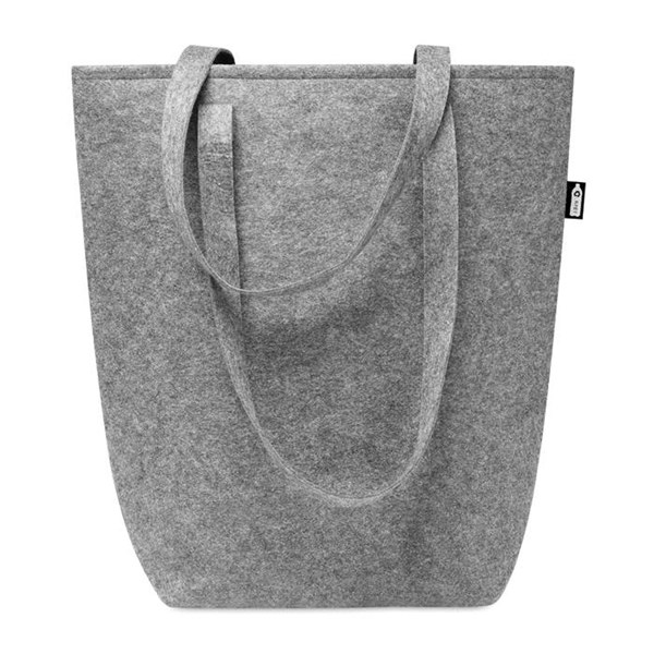 Obrázky: Plstěná taška z RPET, složené dno, světle šedá, Obrázek 2