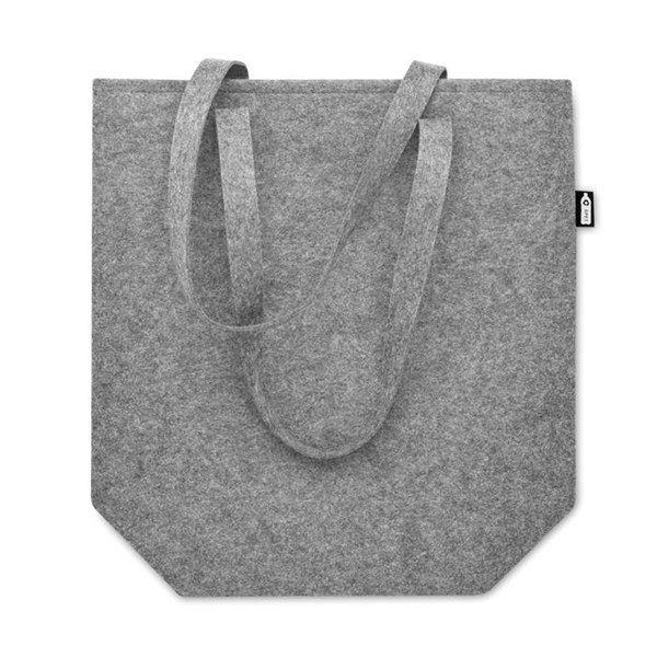 Obrázky: Plstěná taška z RPET, složené dno, světle šedá, Obrázek 5