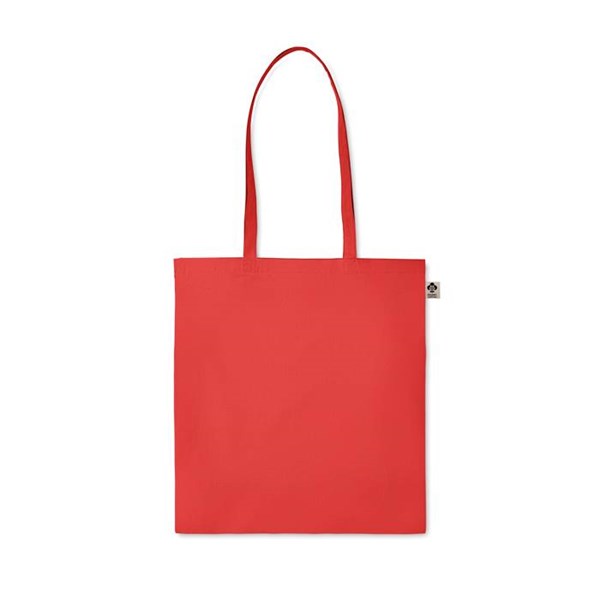 Obrázky: Nákupní taška z bio bavlny 140g, červená, Obrázek 2