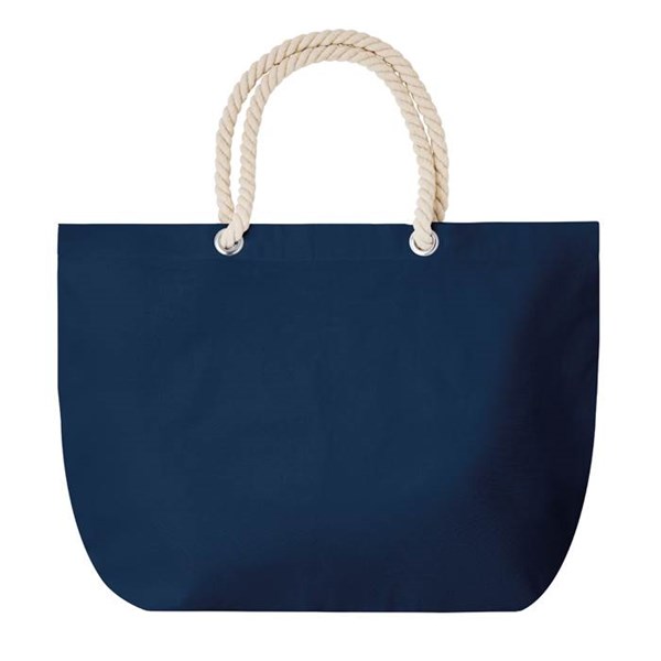 Obrázky: Modrá taška z bavlny, kroucené držadlo, Obrázek 3