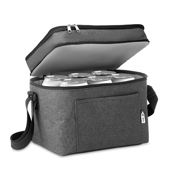 Obrázky: Chladicí RPET taška se 2 oddíly, černá melanž, Obrázek 2
