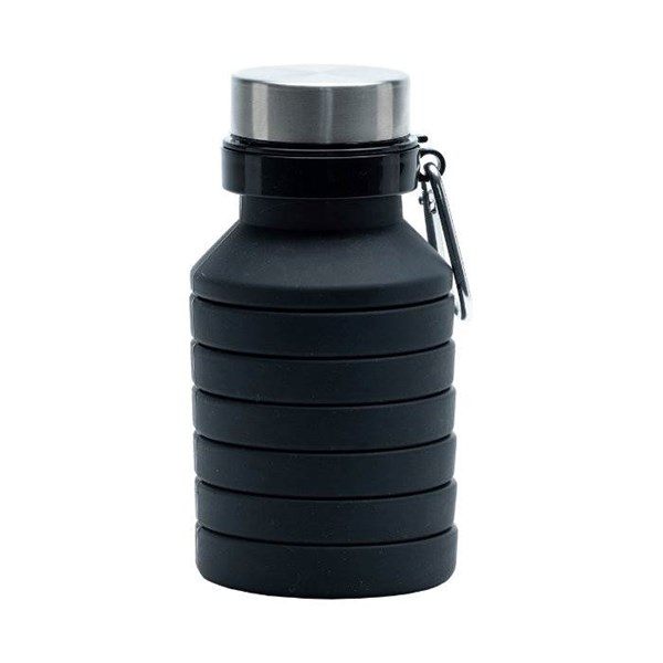 Obrázky: Skládací sportovní láhev 550 ml, černá