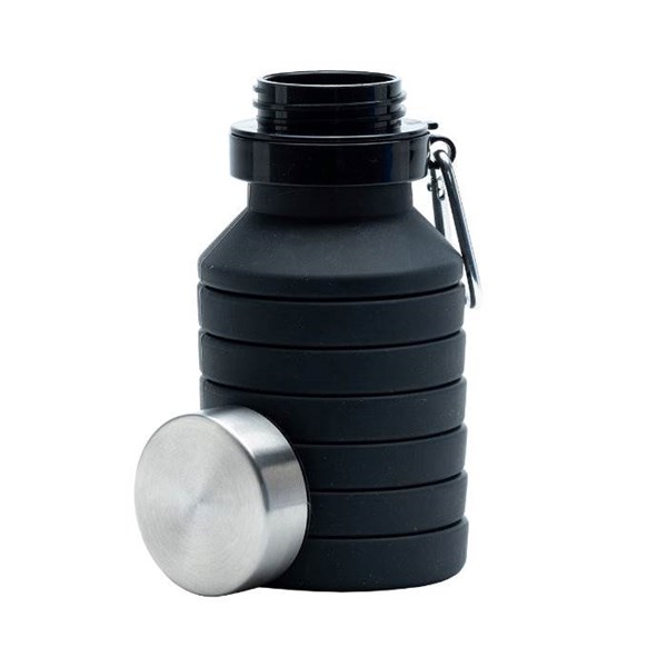 Obrázky: Skládací sportovní láhev 550 ml, černá, Obrázek 2
