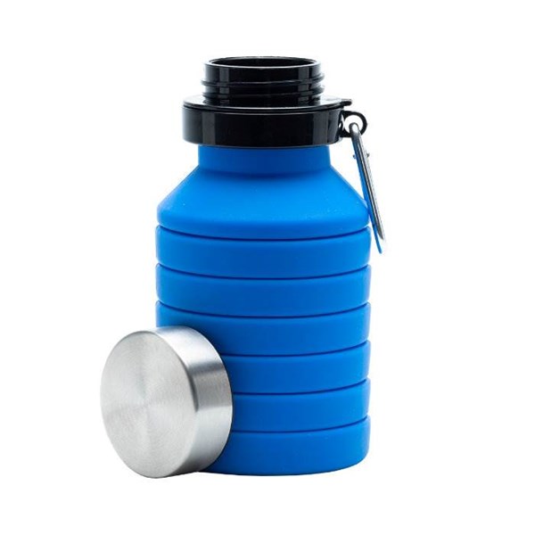 Obrázky: Skládací sportovní láhev 550 ml, modrá, Obrázek 2