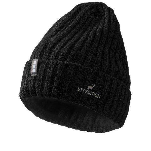 Obrázky: Černá zimní pletená čepice ELEVATE, Obrázek 5