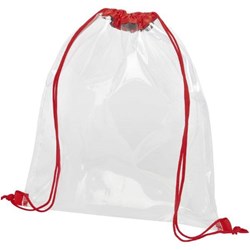 Obrázky: Průhledný batoh s červenými šňůrkami