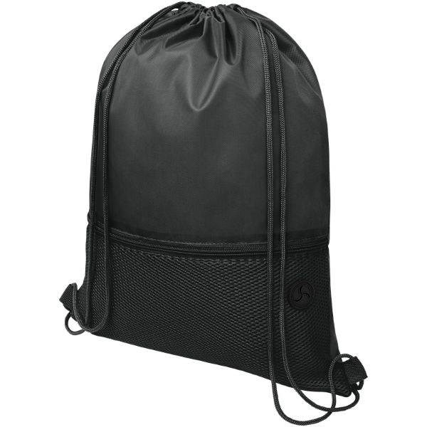 Obrázky: Černý batoh, 1 kapsa na zip, průvlek sluchátka
