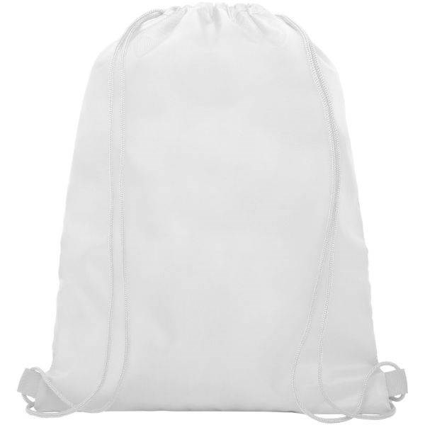 Obrázky: Bílý batoh, 1 kapsa na zip, průvlek sluchátka, Obrázek 2