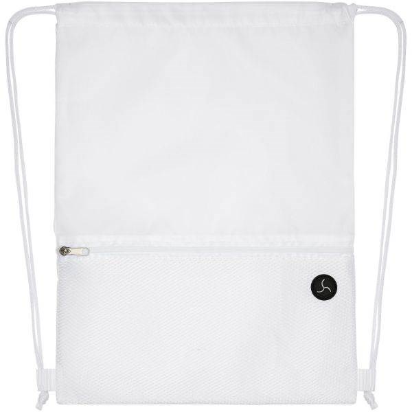Obrázky: Bílý batoh, 1 kapsa na zip, průvlek sluchátka, Obrázek 5