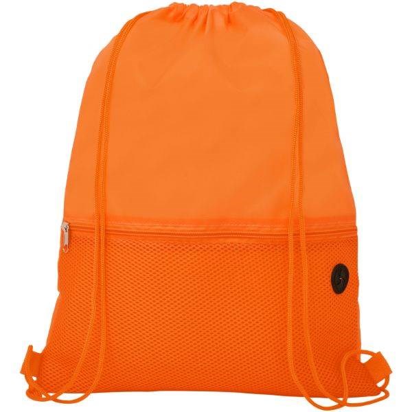 Obrázky: Oranžový batoh, 1 kapsa na zip, průvlek sluchátka, Obrázek 4