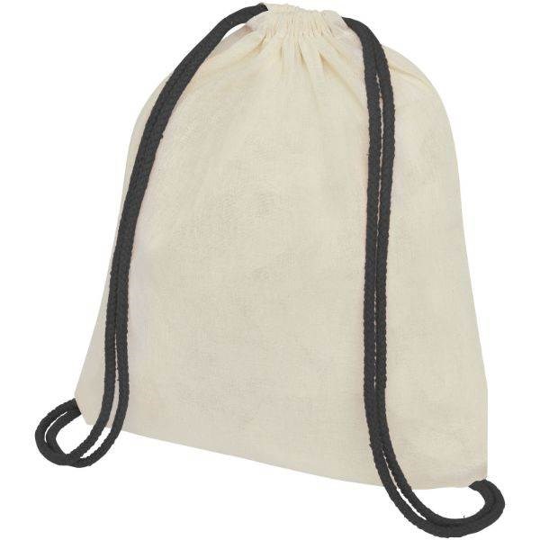 Obrázky: Přírodní batoh s černými šňůrkami, bavlna 100g
