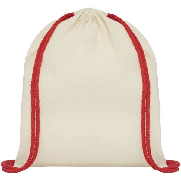 Obrázky: Přírodní batoh s červenými šňůrkami, bavlna 100g, Obrázek 2