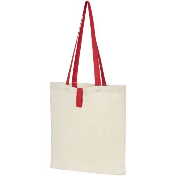 Obrázky: Přírodní nákupní taška, červené držadla, BA 100g
