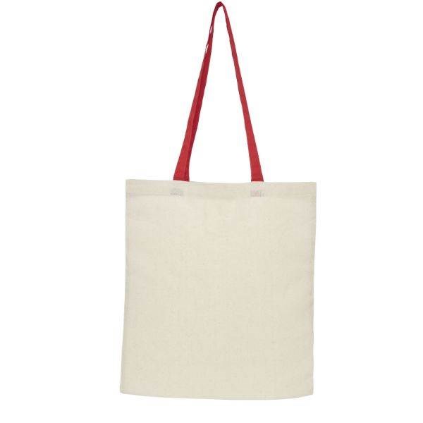 Obrázky: Přírodní nákupní taška, červené držadla, BA 100g, Obrázek 2