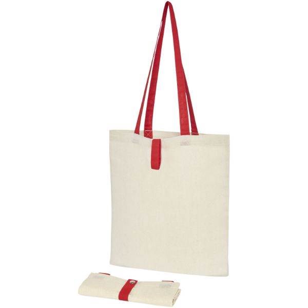 Obrázky: Přírodní nákupní taška, červené držadla, BA 100g, Obrázek 4