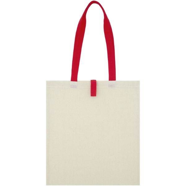 Obrázky: Přírodní nákupní taška, červené držadla, BA 100g, Obrázek 7