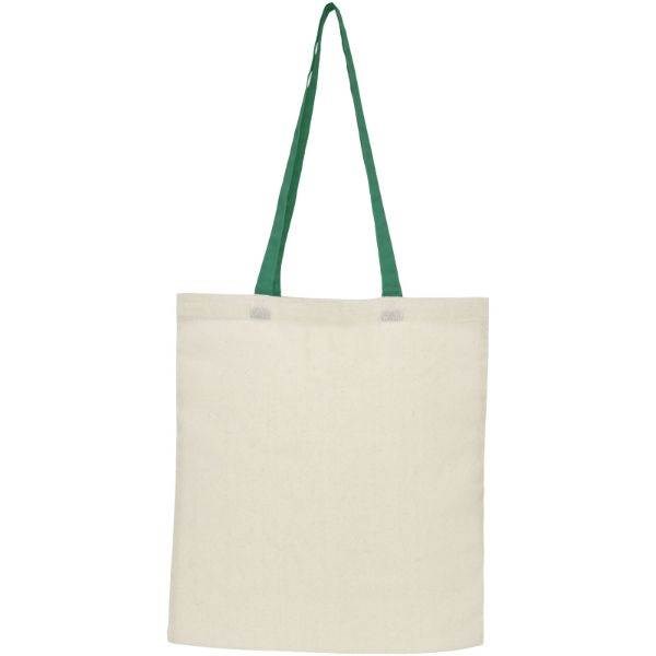 Obrázky: Přírodní nákupní taška, zelené držadla, BA 100g, Obrázek 2