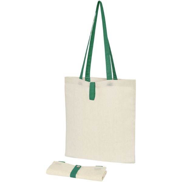 Obrázky: Přírodní nákupní taška, zelené držadla, BA 100g, Obrázek 4