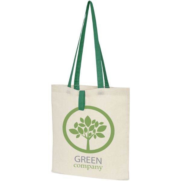 Obrázky: Přírodní nákupní taška, zelené držadla, BA 100g, Obrázek 8