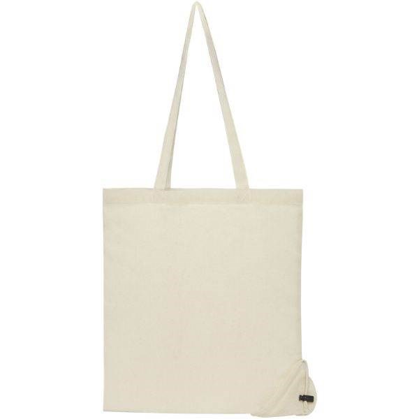 Obrázky: Skládací nákupní taška z bavlny 100 g, přírodní, Obrázek 2