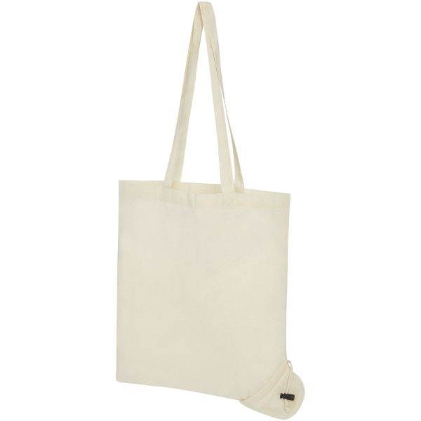 Obrázky: Skládací nákupní taška z bavlny 100 g, přírodní, Obrázek 3
