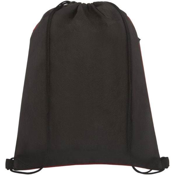 Obrázky: Vínovo/černý melanž batoh s kapsou na zip, Obrázek 2
