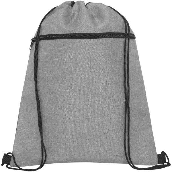 Obrázky: Šedo/černý melanž batoh s kapsou na zip, Obrázek 3