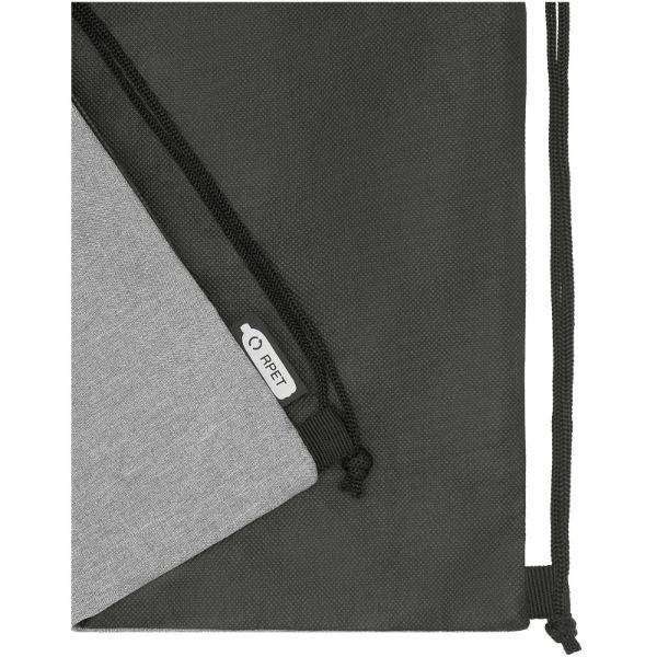 Obrázky: Šedo/černý melanž batoh, kapsa na zip, z RPET, Obrázek 3