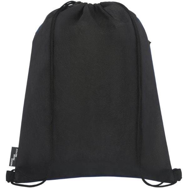 Obrázky: Tm. modrý/černý melanž batoh, kapsa na zip, z RPET, Obrázek 2