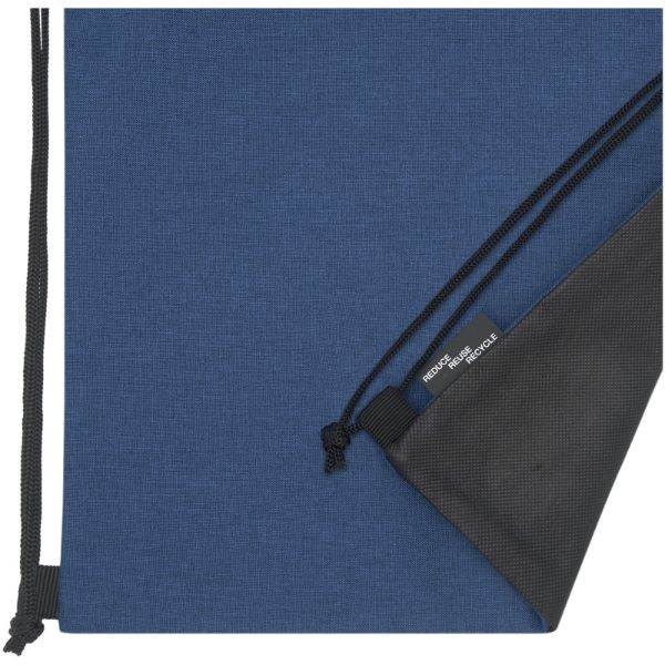 Obrázky: Tm. modrý/černý melanž batoh, kapsa na zip, z RPET, Obrázek 4