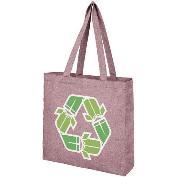 Obrázky: Nákupní taška z recykl. BA a PES, 210g, růžová, Obrázek 3