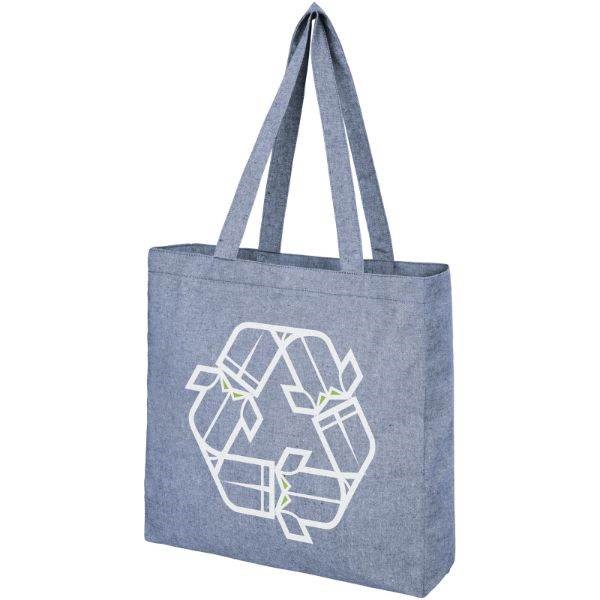 Obrázky: Nákupní taška z recykl. BA a PES, 210g, modrá, Obrázek 3