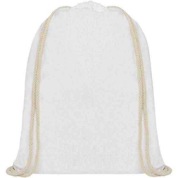 Obrázky: Bílý batoh z bavlny 140 g/m², Obrázek 2