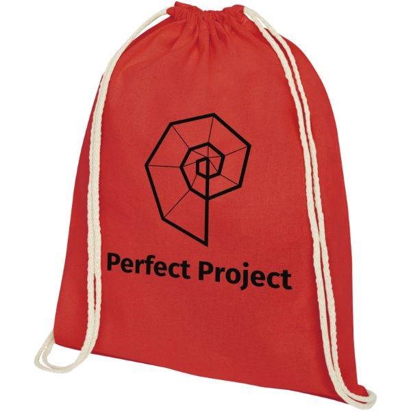 Obrázky: Červený batoh z bavlny 140 g/m², Obrázek 5