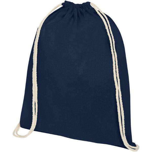Obrázky: Námořně modrý batoh z bavlny 140 g/m², Obrázek 1