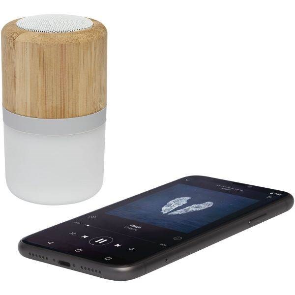 Obrázky: Bambusový Bluetooth reproduktor se světlem, Obrázek 4