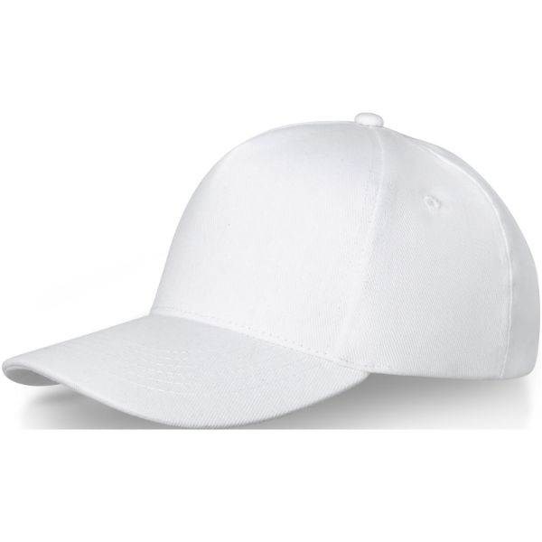 Obrázky: Bílá 5panelová čepice s kovovou přezkou