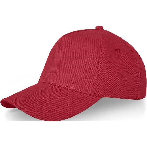 Obrázky: Červená 5panelová čepice s kovovou přezkou, Obrázek 1