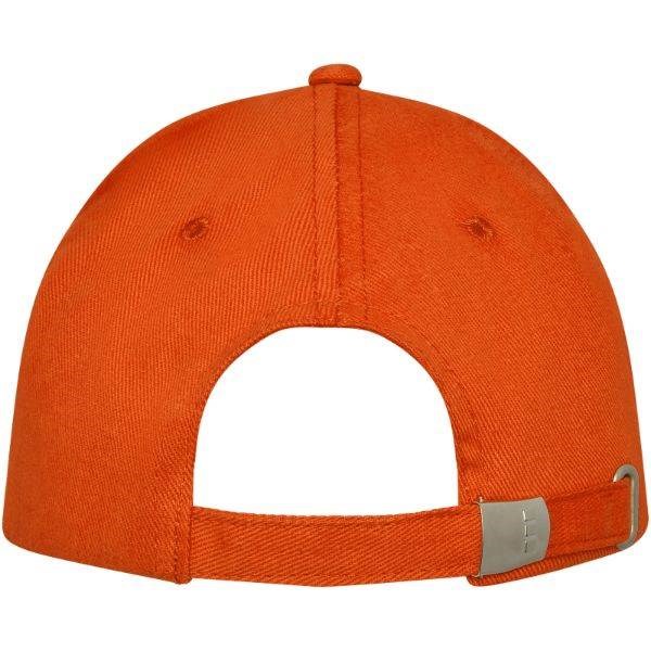 Obrázky: Oranžová 5panelová čepice s kovovou přezkou, Obrázek 2