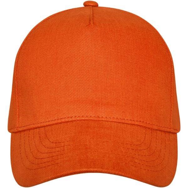 Obrázky: Oranžová 5panelová čepice s kovovou přezkou, Obrázek 3