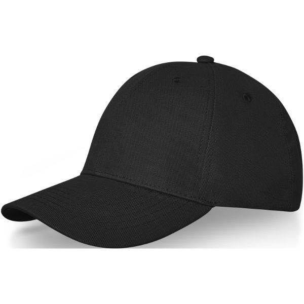 Obrázky: 6panelová čepice s kovovou přezkou, černá