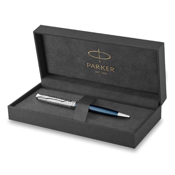 Obrázky: PARKER Sonnet Premium Metal Blue CT, kul. pero, Obrázek 2