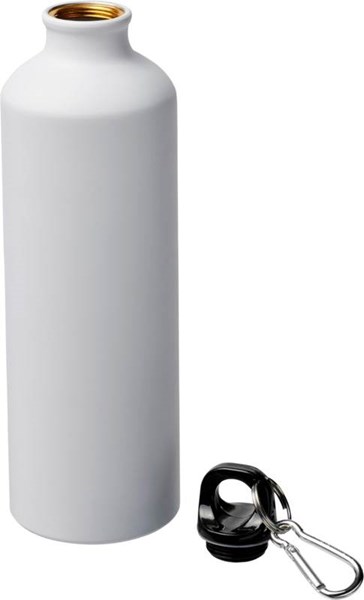 Obrázky: Matná hliníková láhev s karabinou 770ml bílá, Obrázek 3