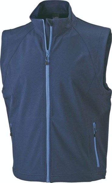 Obrázky: Nám.modrá softshellová vesta J&N 270, pánská XXXL
