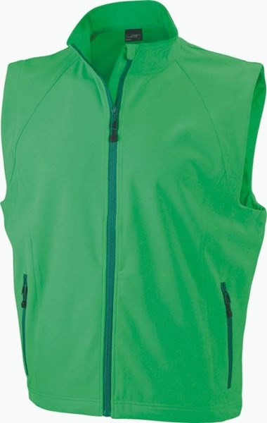 Obrázky: Zelená softshellová vesta J&N 270, pánská M