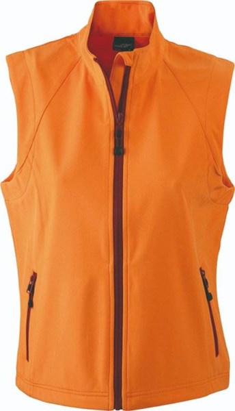 Obrázky: Oranžová softshellová vesta J&N 270, dámská S